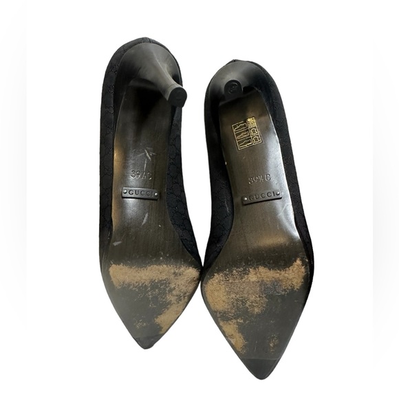 GUCCI Vintage GG Monogram Logo Pumps Heels US39.5 Pointed Toe shoes - Picture 10 of 16